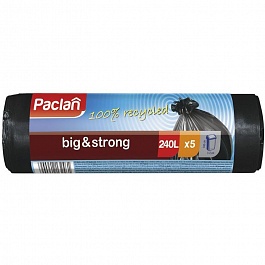 Мешки для мусора 240 л Paclan Super Strong 5 шт чёрный