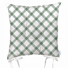 Подушка на стул 43 x 43 см Mike & Co New York Basic Greens ромб