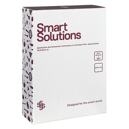 Держатель для бумажных полотенец Smart Solutions чёрный