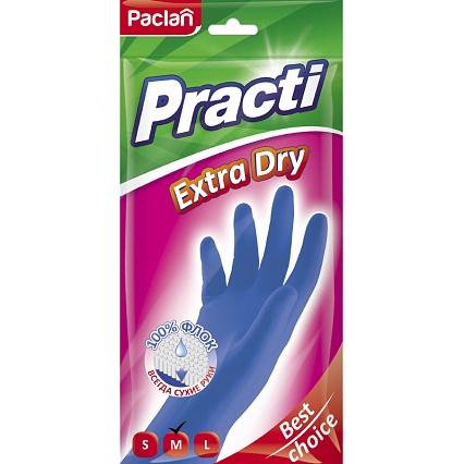 Перчатки латекс M Paclan Practi extra dry