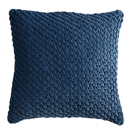 Подушка декоративная стеганая 45 х 45 см Tkano Essential тёмно-синий