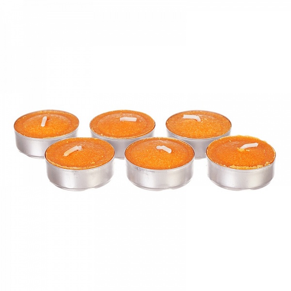 Набор свечей чайных 6 шт Adpal Корица и апельсин