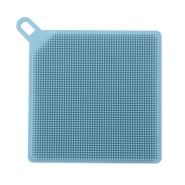 Губка для мытья посуды силиконовая Gipfel Clean Series голубой квадрат