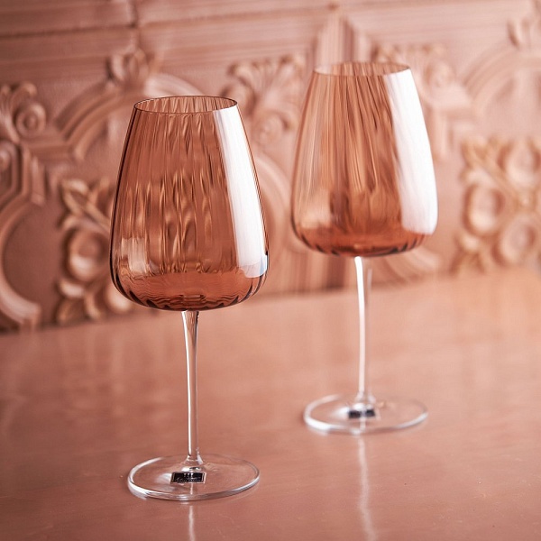 Набор бокалов для шампанского 550 мл Le Stelle Opium Colour marrone 2 шт