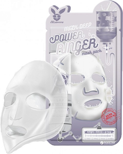 Маска для лица тканевая с молочными протеинами Elizavecca Power Ringer Mask Pack Milk Deep
