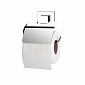 Держатель туалетной бумаги с крышкой самоклеящийся Tekno-Tel хром