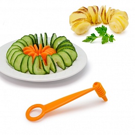 Нож-декоратор для спиральной нарезки Borner оранжевый