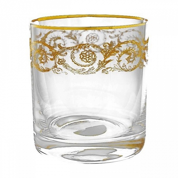 Набор стаканов для виски 280 мл Rona Золотая коллекция тонкое золото 6 шт